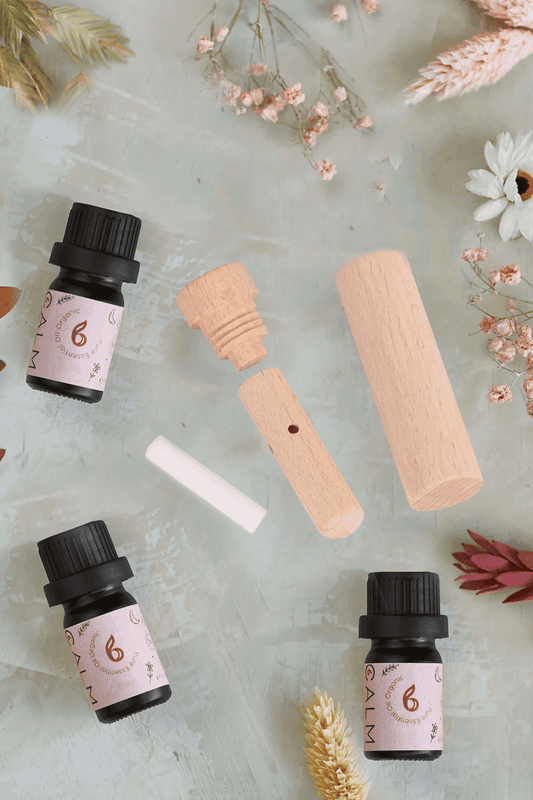 Bamboo Inhaler and Live Calm Pure Oil Set