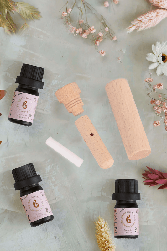 Bamboo Inhaler and Breathe Calm Pure Oil Set