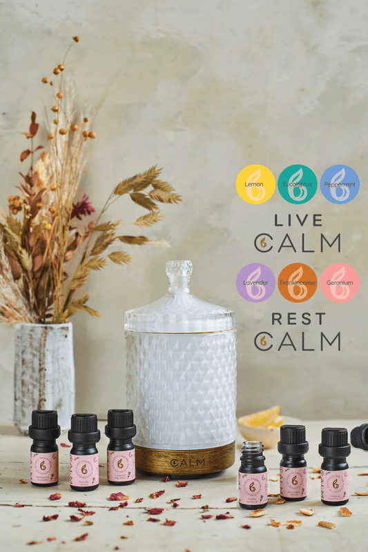 Aroma Diffuser with Live and Rest Calm Oil Sets